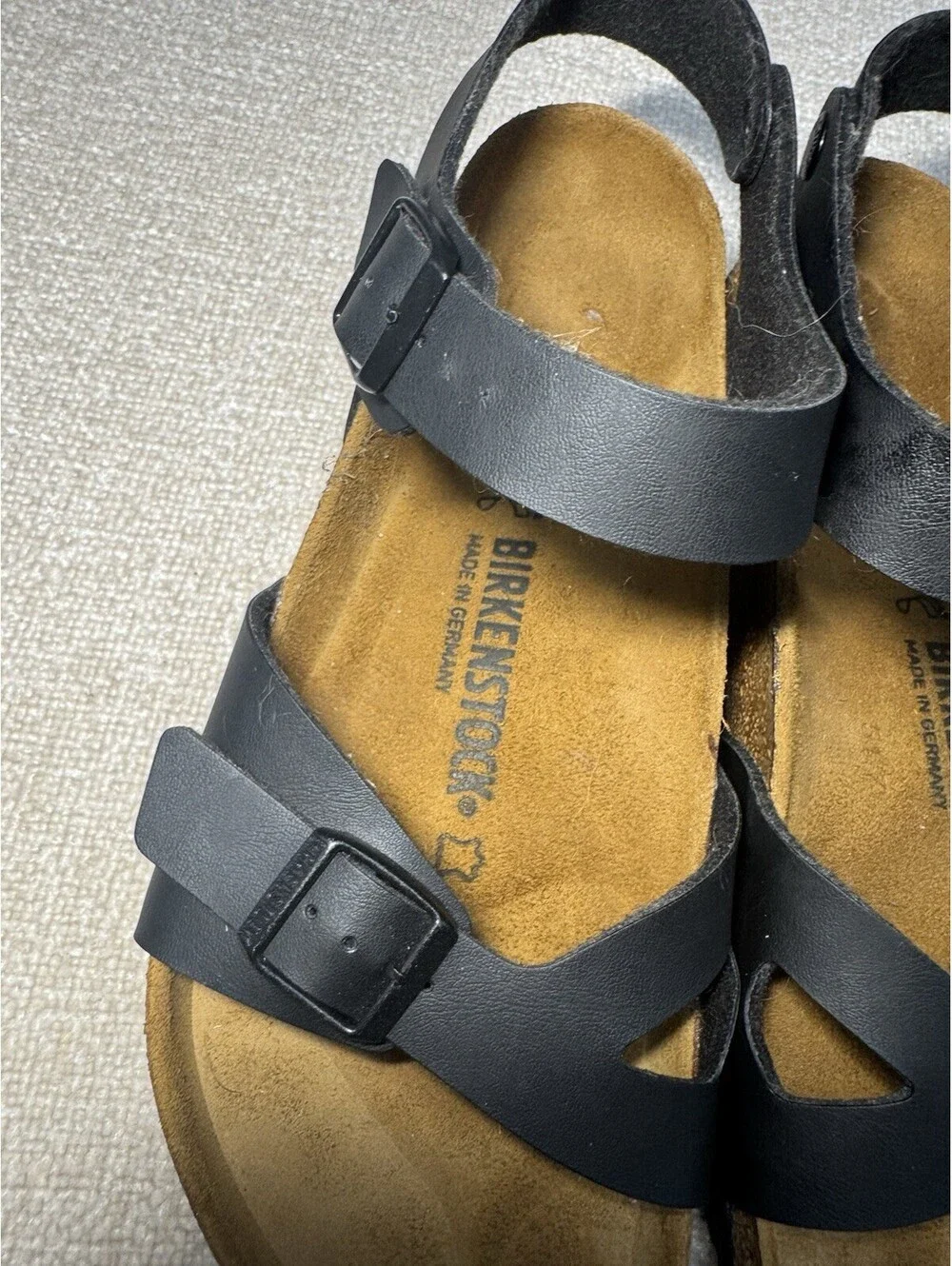 Birkenstock New w/o Box Rio Black Birko Flor Regular Size 42